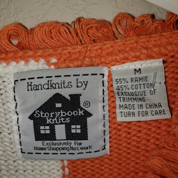 Sunflower Patterned Sweater - Orange and White - Picture 6 of 7